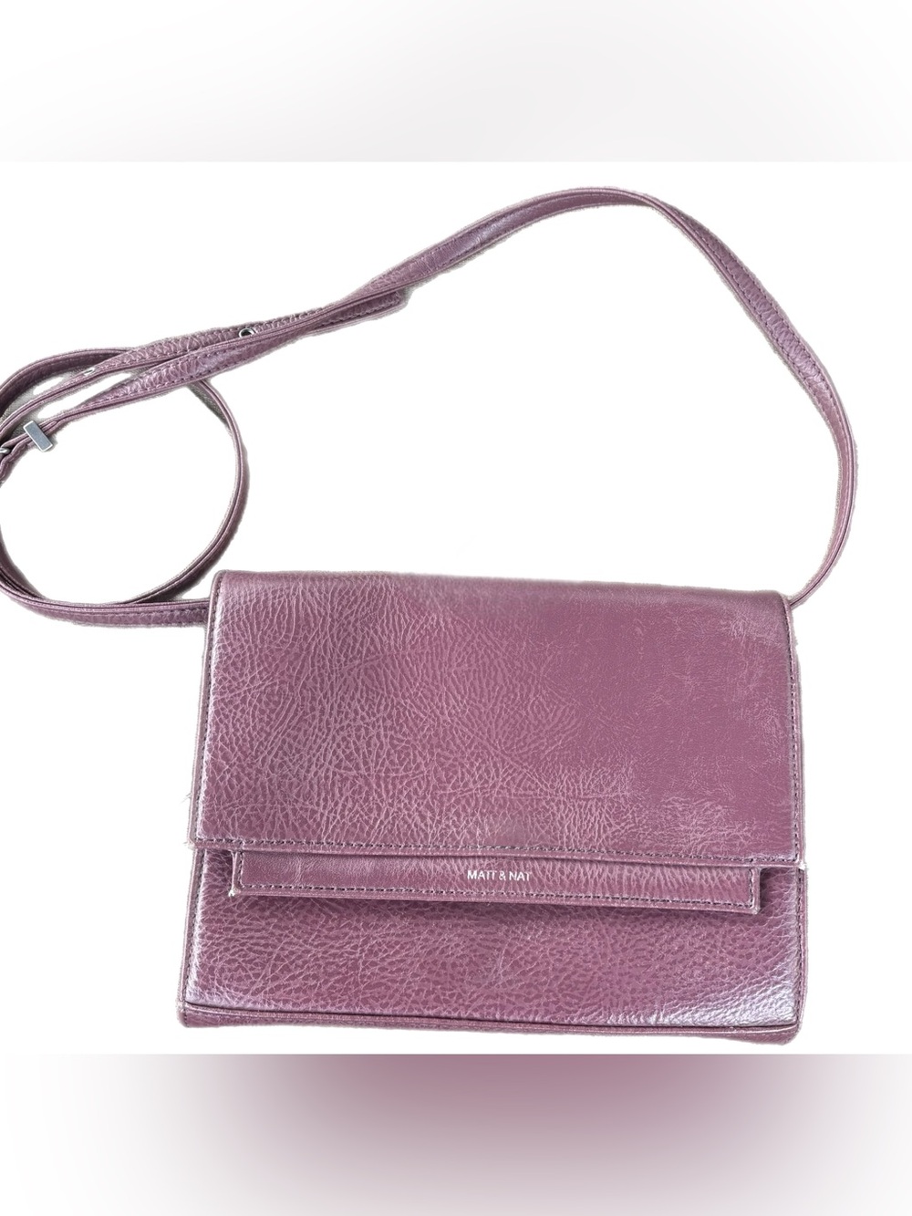 Matt & Nat Mauve Leather-Texture Crossbody Bag